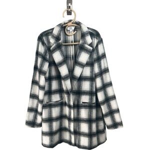 HAVE Los Angeles Checkered Open Front Longline Checkered Blazer Jacket Large
